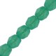 Czech Fire polished faceted glass beads 4mm Crystal classic green